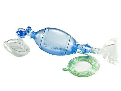 Adult Manual Resuscitator 1500ml Pvc Ambu Bag+oxygen Tube Cpr First Aid Kit