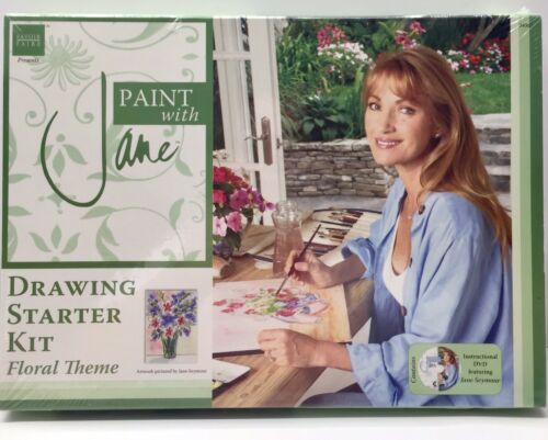 Draw With Jane Symore Draw & Painting Kit Adults Diy Arts Craft Dvd Instructive