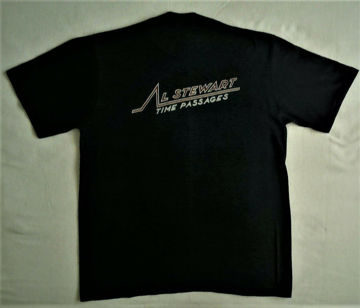 Vintage Al Stewart "time Passages" Stage Crew Tee Shirt And Back Stage Pass