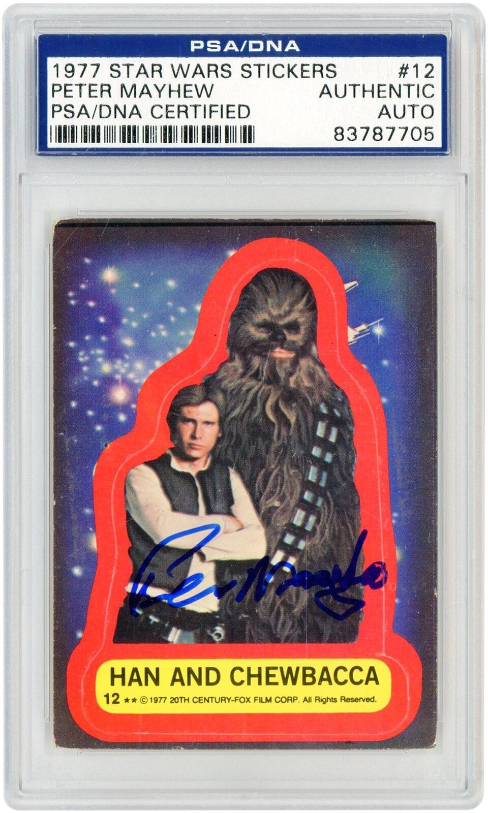 Peter Mayhew Star Wars Trading Card Fanatics Authentic Coa Item#12164568