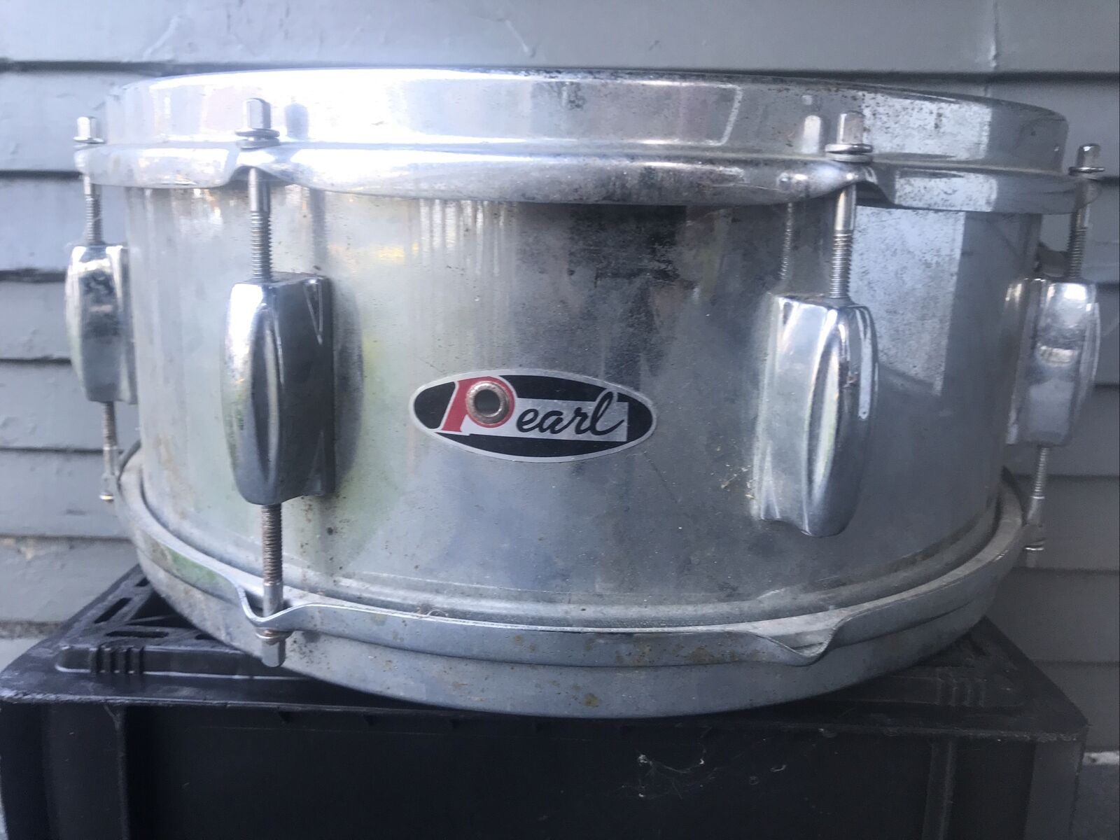 Vintage 1960s Pearl Super Metal Steel Snare Drum 5x14 Htf Musical Estate