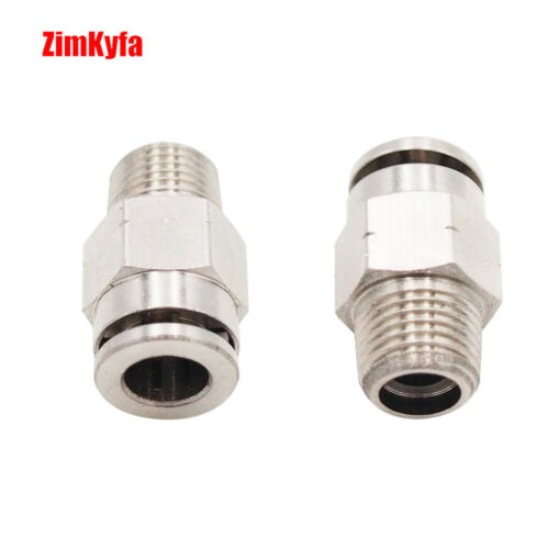 2pcs 1/8npt Paintball Straight Quick Fitting Connector For 1/4" Macro Hose Line