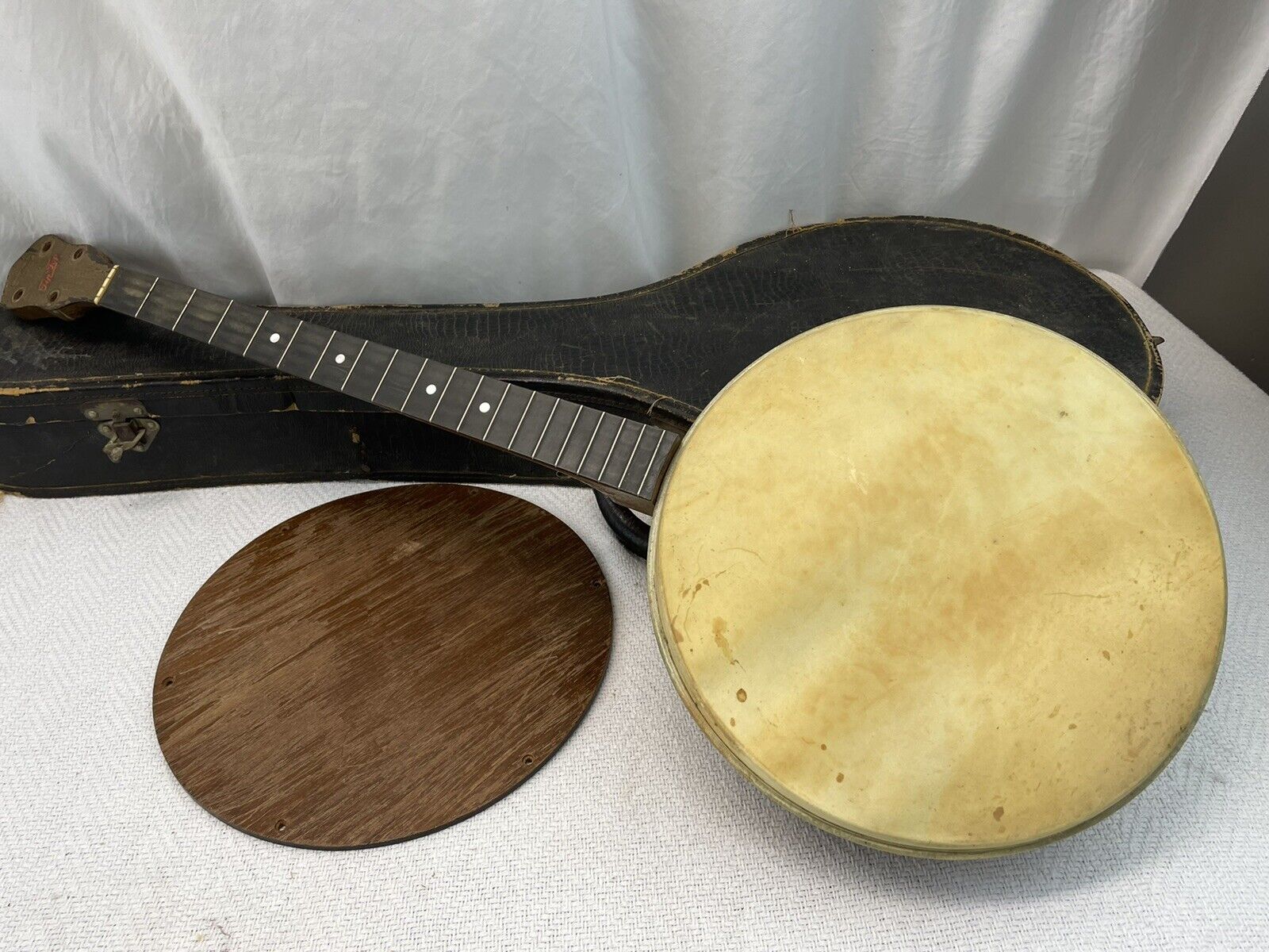 Early Ludwig Tip Top Tenor Banjo For Restore Or Wall Art