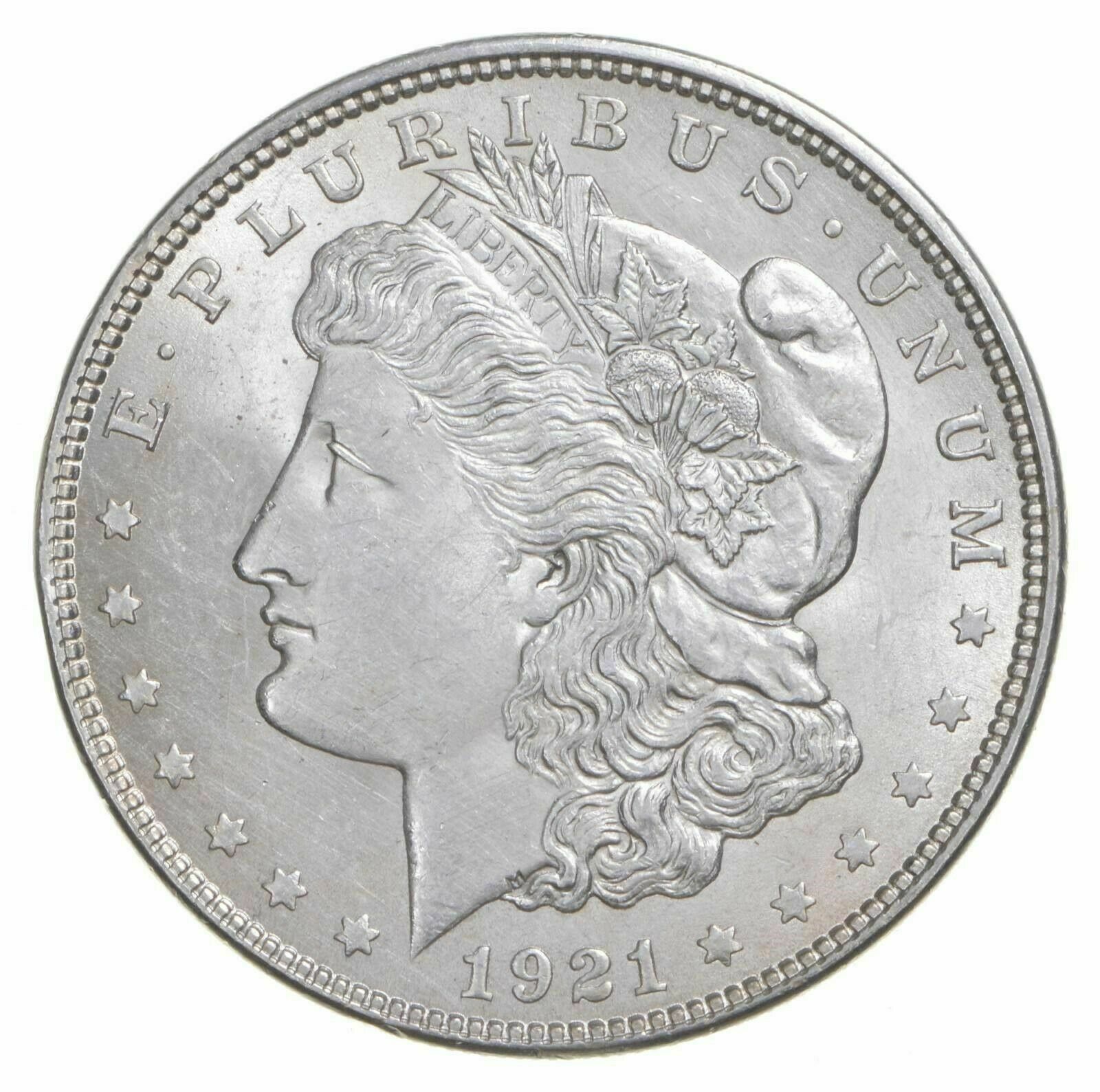 (1) Brilliant Au/uncirculated $1 1921 Morgan Us Silver Dollar 90% Bu Bulk Lot