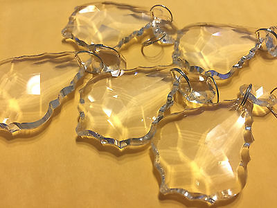 10pcs Large Clear Chandelier Crystal Lamp Parts Glass Prisms 50mm Pendant Drops