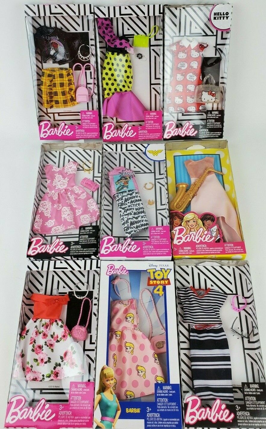 Barbie Complete Fashion Looks Clothing Packs Lot Of 2 Styles May Vary