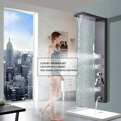 Stainless Steel Shower Panel Tower Massage Body Jets System Rain&waterfall